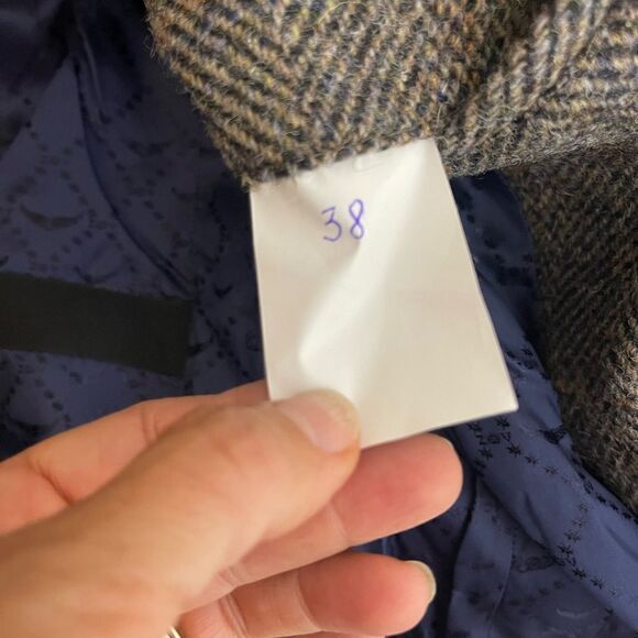 Zadig & Voltaire Macy Wool Check Coat size 38 CHARBON - Picture 10 of 12